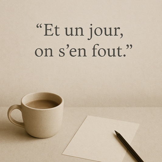 Et un jour, on s’en fout.